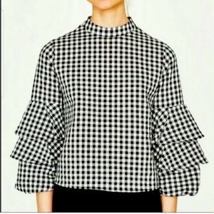 Zara Gingham top
